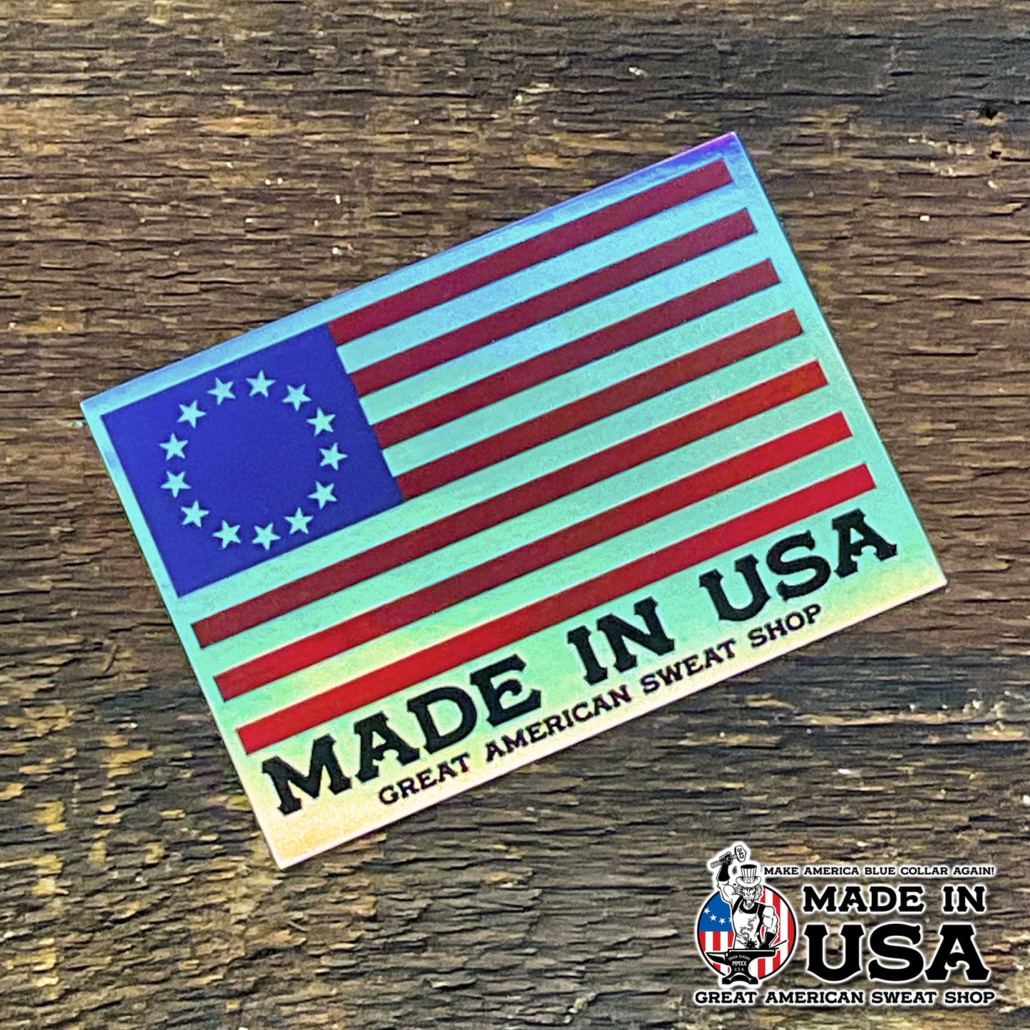 Holographic Sticker - Betsy Ross Flag