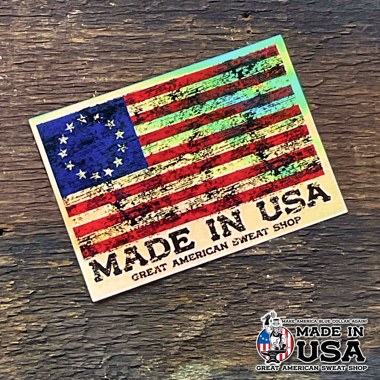 Holographic Sticker - Betsy Ross Flag