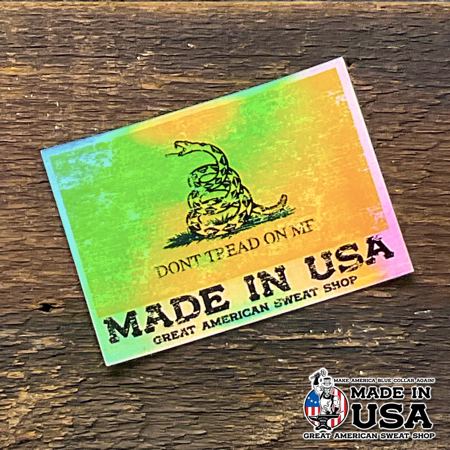 Holographic Sticker - Gadsden Flag