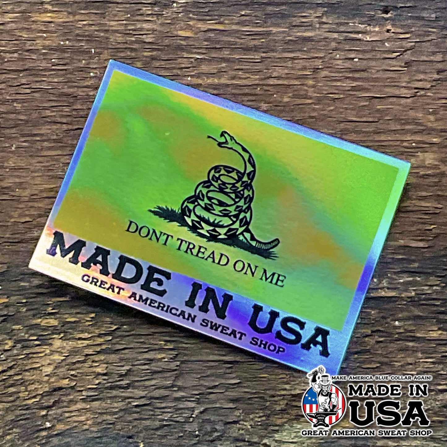 Holographic Sticker - Gadsden Flag