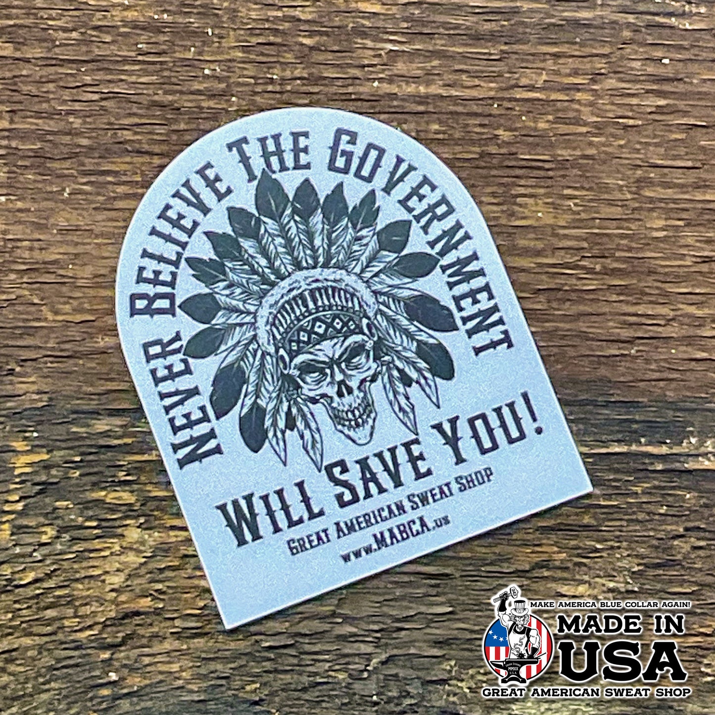 Vinyl Sticker - Never believe the Government