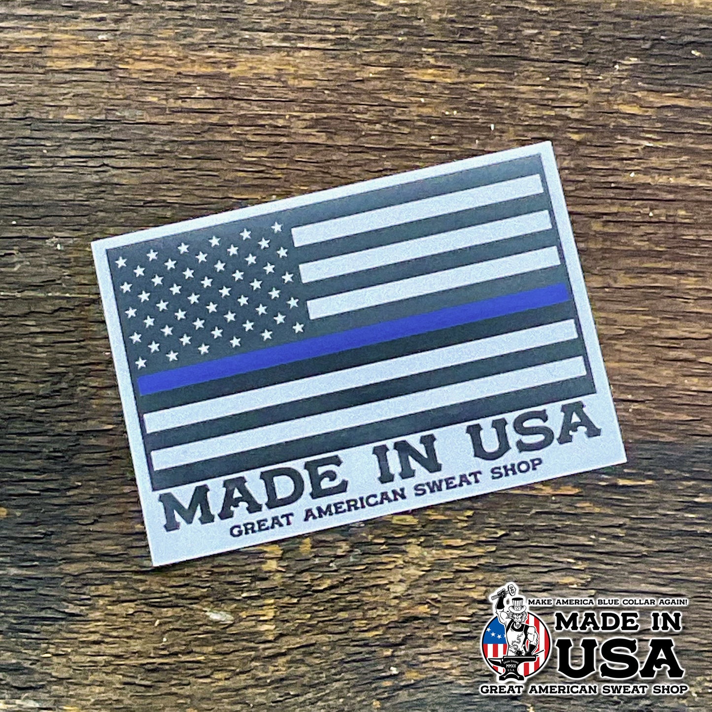 Vinyl Sticker - Thin Blue Line US Flag