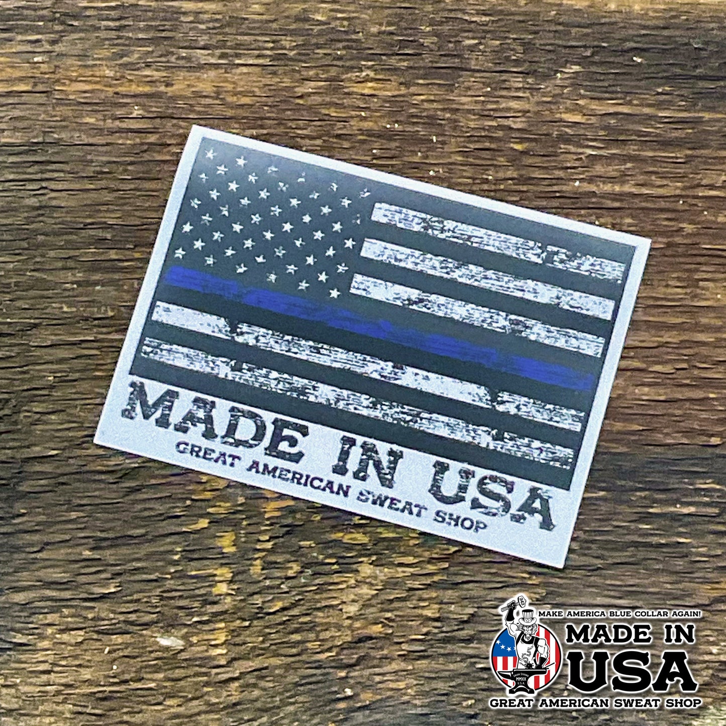 Vinyl Sticker - Thin Blue Line US Flag