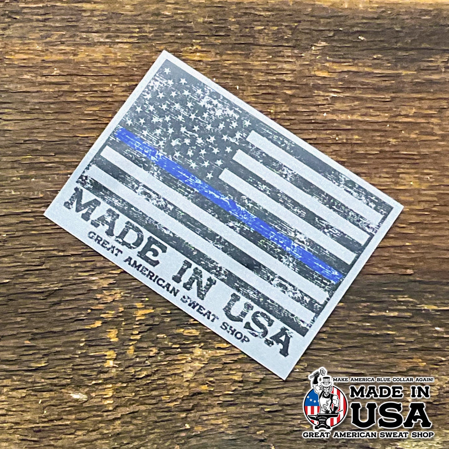 Vinyl Sticker - Thin Blue Line US Flag