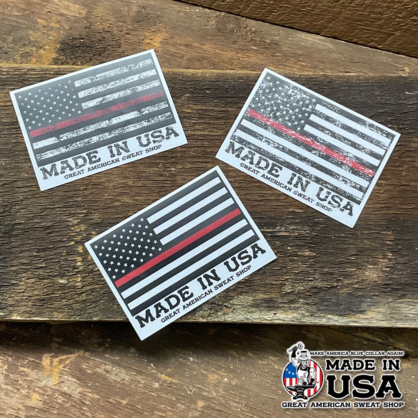 Vinyl Sticker - Thin Red Line US Flag