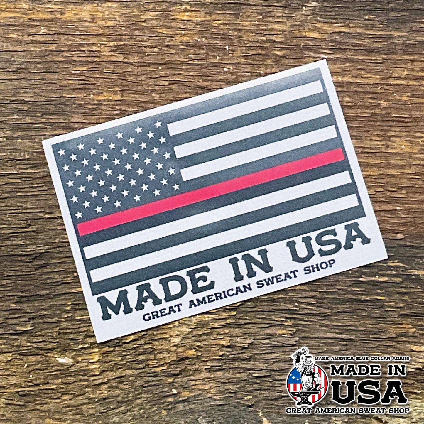 Vinyl Sticker - Thin Red Line US Flag