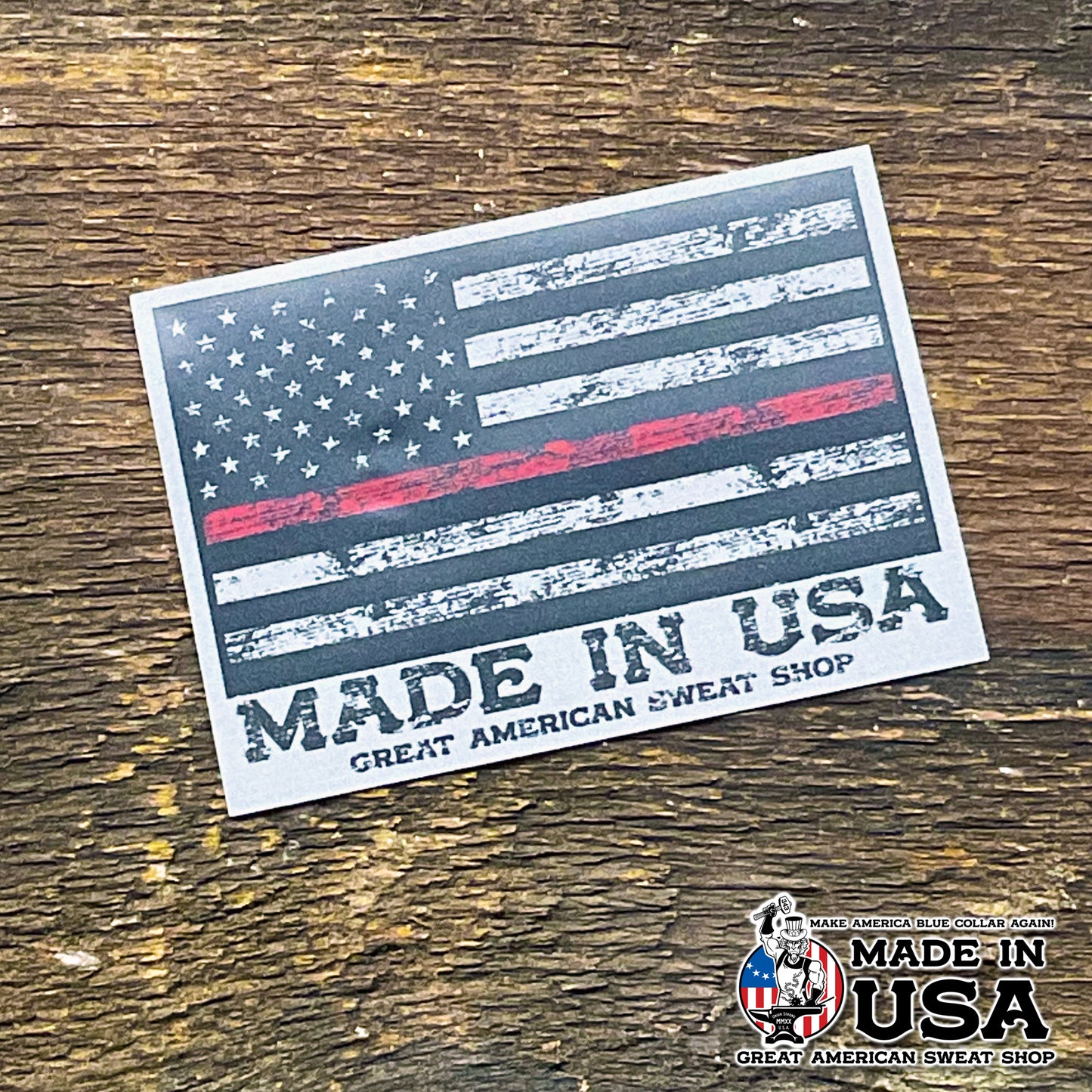 Vinyl Sticker - Thin Red Line US Flag