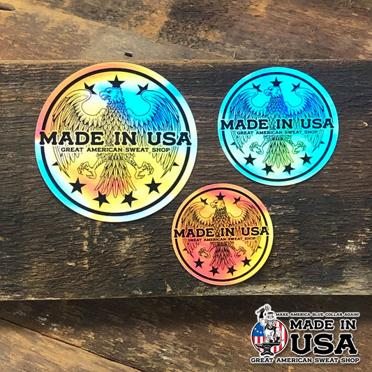 Holographic Sticker - Made in USA Eagle