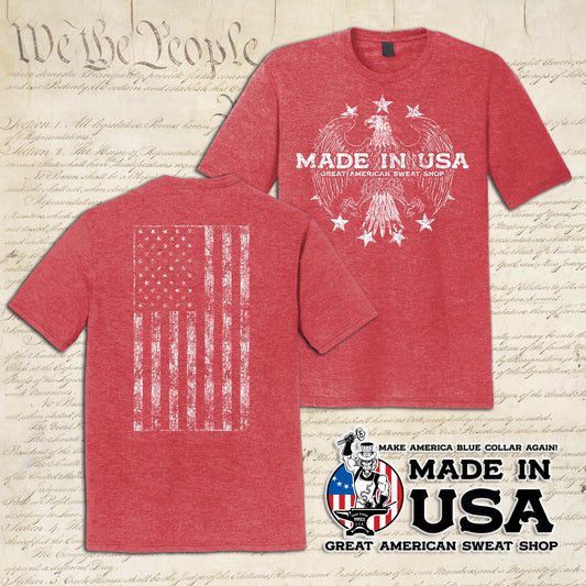 Made in USA - Red Tri-Blend Tee