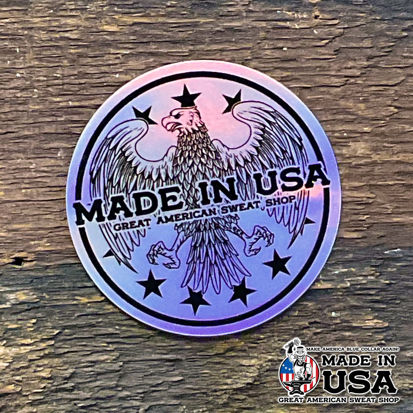 Holographic Sticker - Made in USA Eagle