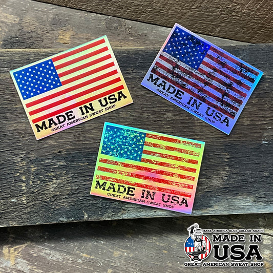 Holographic Sticker - USA Flag