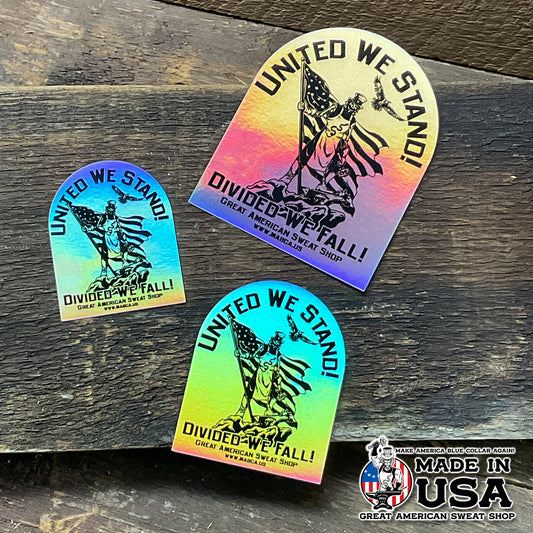 Holographic Sticker - United We Stand - Uncle Sam